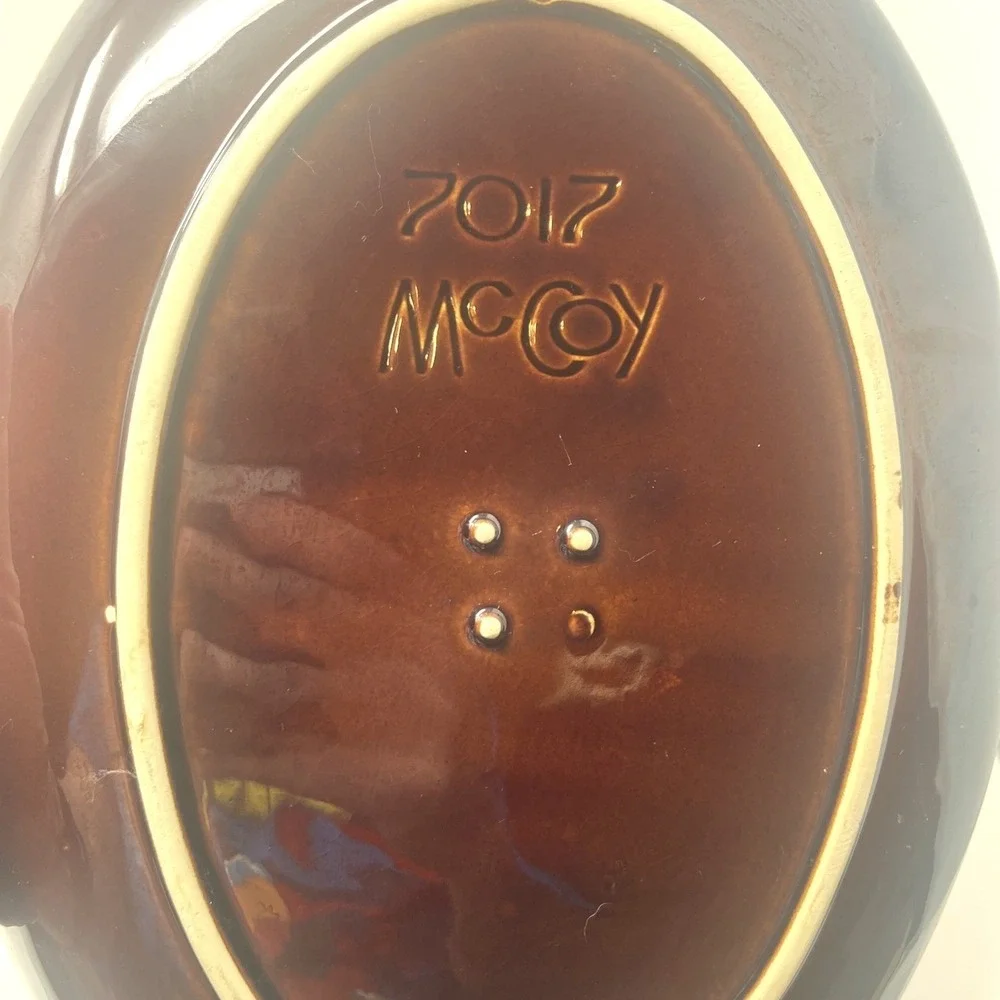 Set 3 MOUNT‎ CLEMENS ERA MCCOY POTTERY 1967 BROWN DRIP GLAZE TREE OF LIFE PLATES